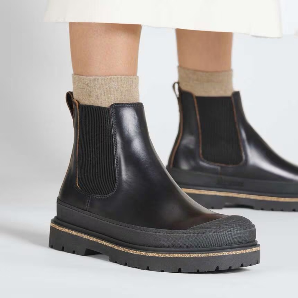 Prescott Slip On Boots Black Leather - Picture 6 of 10
